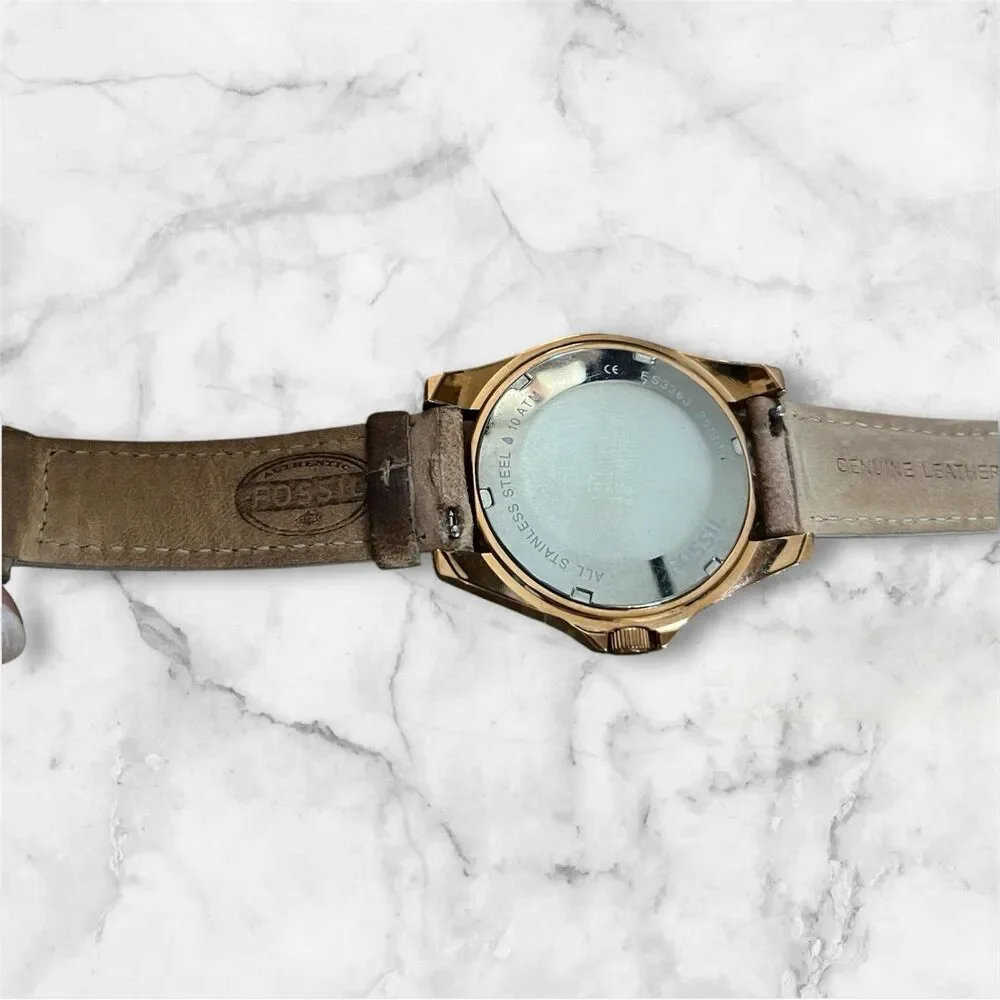 Fossil‎ ES3363 Riley Women's Multifunction Tan Leather Analog Quartz Watch